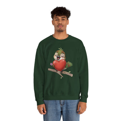 Unisex Heavy Blend Crewneck Sweatshirt Ciguita Hugging a Heart