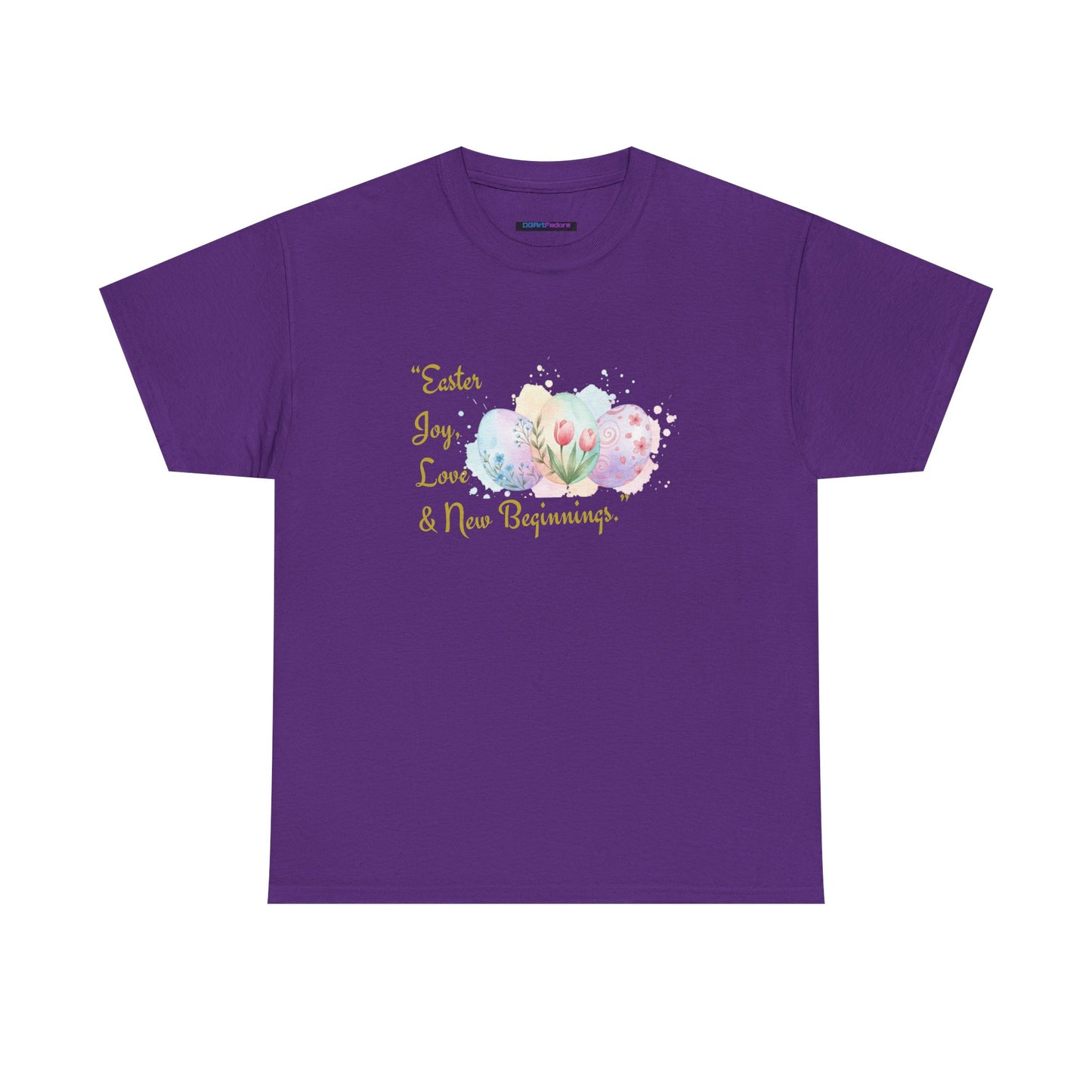 Unisex Heavy Cotton Tee - Easter, Joy, Love, & New Beginnings