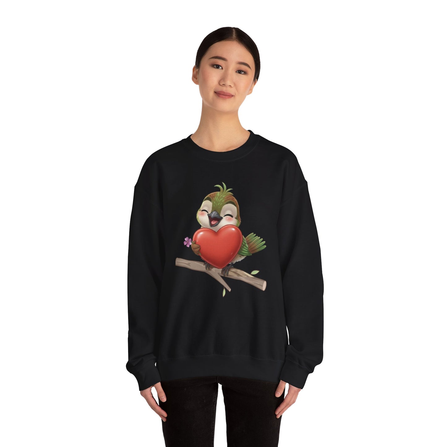 Unisex Heavy Blend Crewneck Sweatshirt Ciguita Hugging a Heart