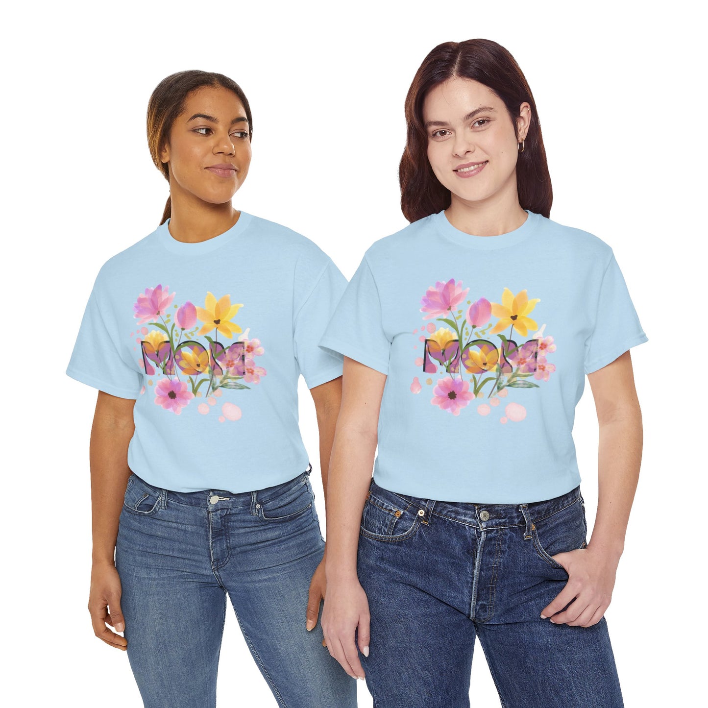 Soft Floral Mom Tribute Design - Heavy Cotton Tee