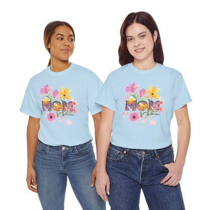 Soft Floral Mom Tribute Design - Heavy Cotton Tee