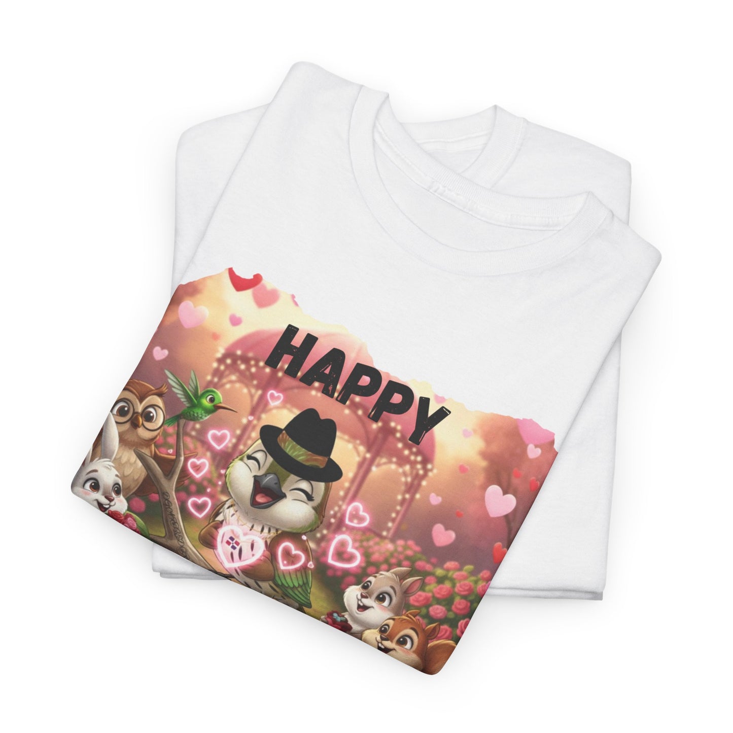 Unisex Heavy Cotton Tee Valentine's Day Ciguita and Friends