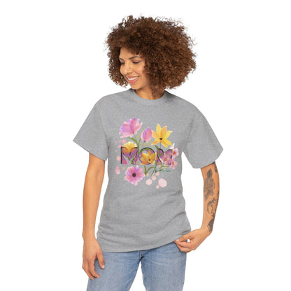 Soft Floral Mom Tribute Design - Heavy Cotton Tee