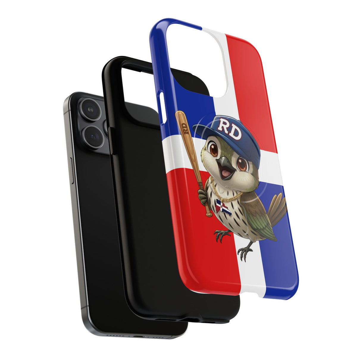 Dominican flag with Cigüa ready for baseball Tough Magnetic Iphone Cases