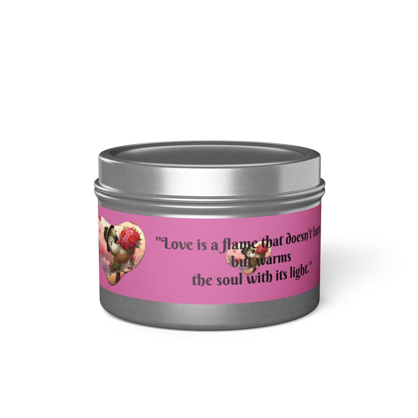 Love is a Flame Tin Candle