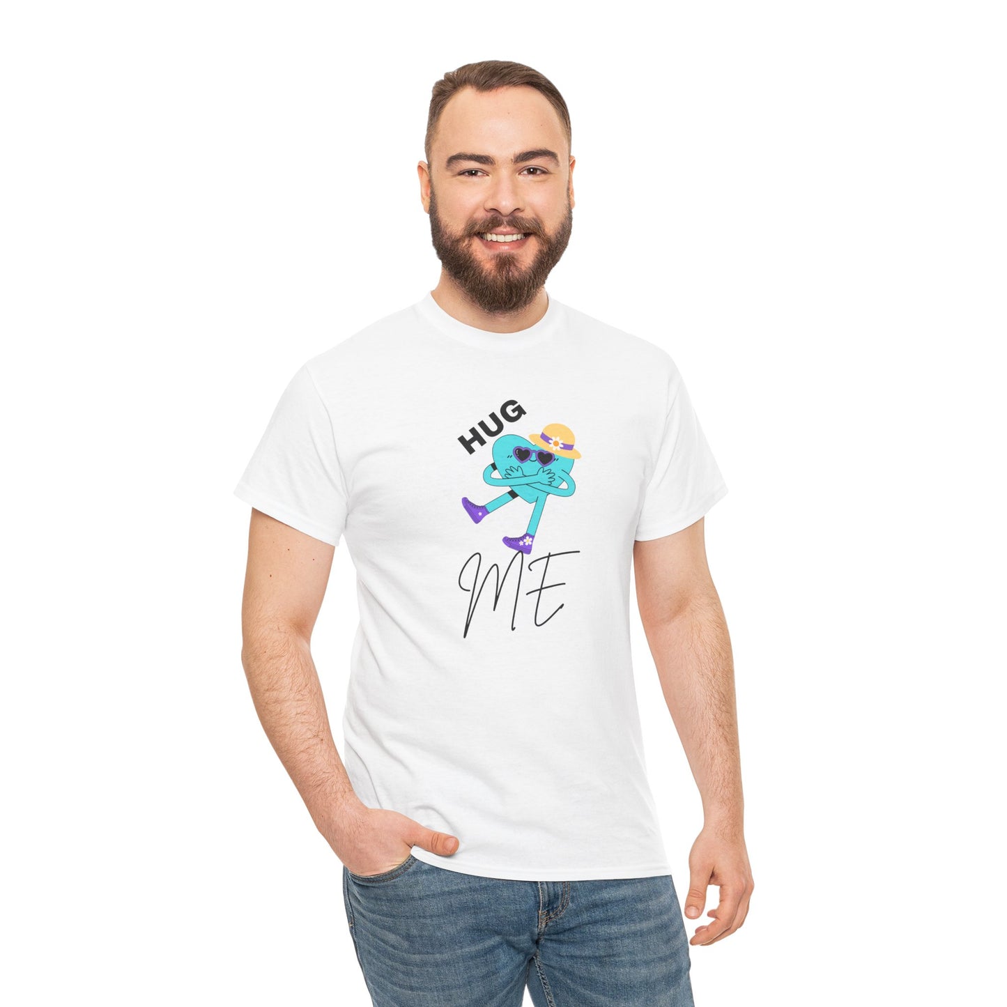 Unisex Heavy Cotton Tee HUG ME GIRL