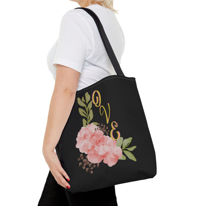 Floral “Love” Design - Tote Bag