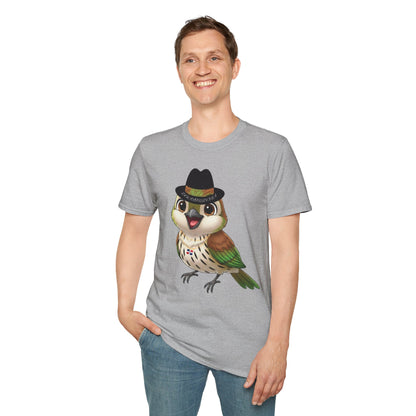 Unisex T-shirt Ciguita the Palmchat with Hat & Chain