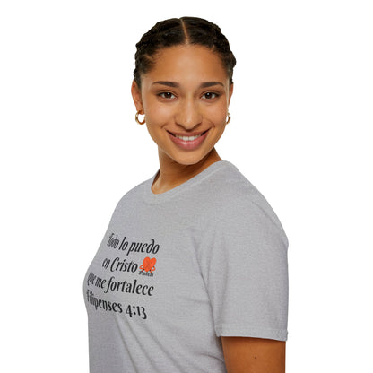 Unisex Softstyle T-Shirt - Filipenses 4:13 - Todo lo puedo en Cristo que me fortalece