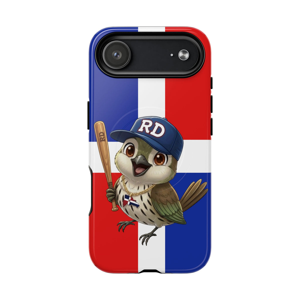 Dominican flag with Cigüa ready for baseball Tough Magnetic Iphone Cases