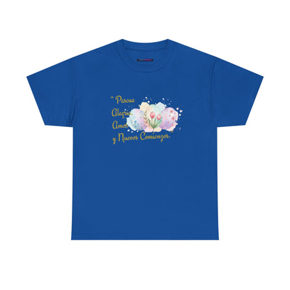 Unisex Heavy Cotton Tee - Easter, Joy, Love, & New Beginnings (Spanish Version)