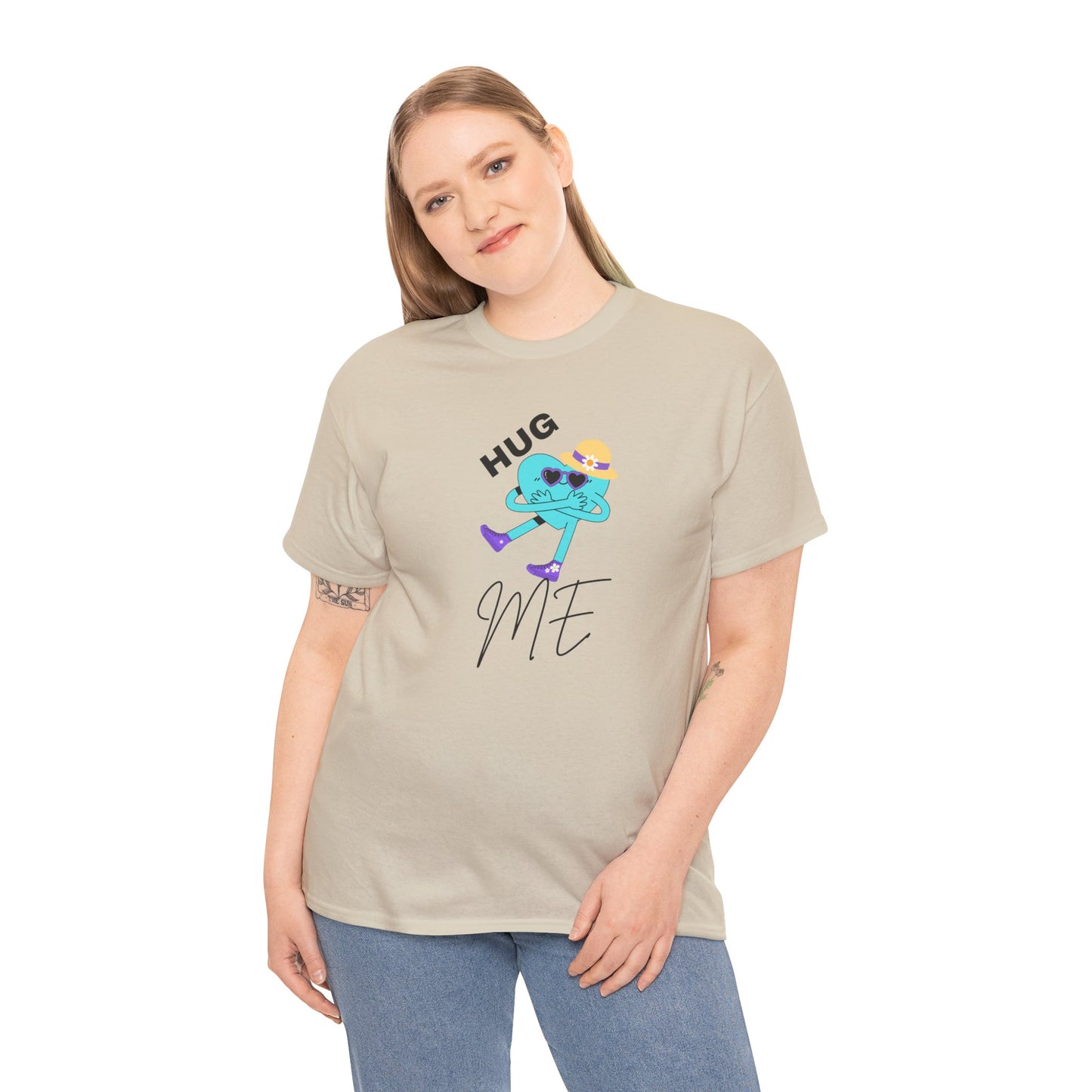 Unisex Heavy Cotton Tee HUG ME GIRL