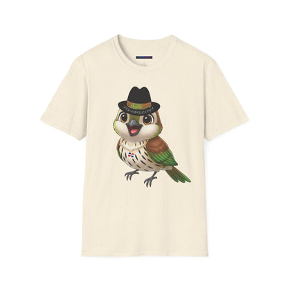 Unisex T-shirt Ciguita the Palmchat with Hat & Chain