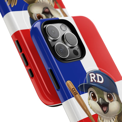 Dominican flag with Cigüa ready for baseball Tough Magnetic Iphone Cases