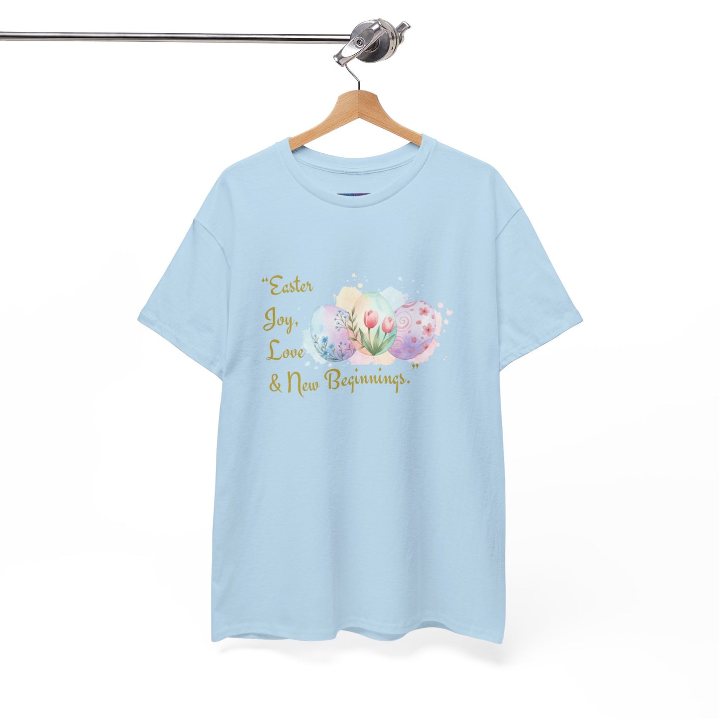 Unisex Heavy Cotton Tee - Easter, Joy, Love, & New Beginnings