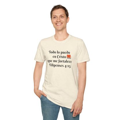 Unisex Softstyle T-Shirt - Filipenses 4:13 - Todo lo puedo en Cristo que me fortalece