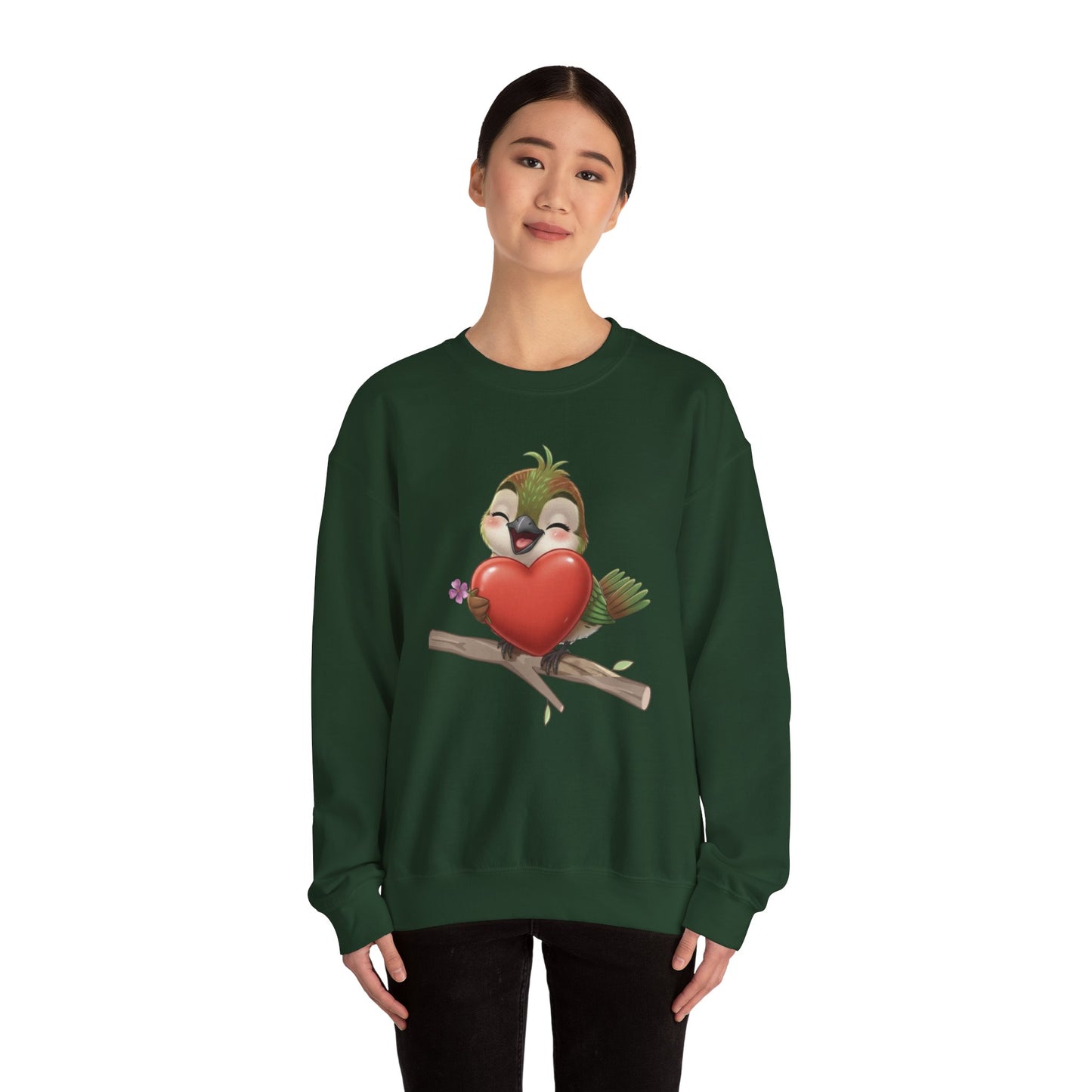 Unisex Heavy Blend Crewneck Sweatshirt Ciguita Hugging a Heart