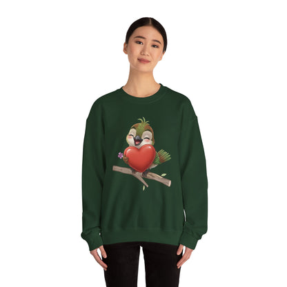 Unisex Heavy Blend Crewneck Sweatshirt Ciguita Hugging a Heart