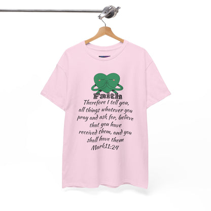 Unisex Heavy Cotton Tee - Faith Mark 11:24