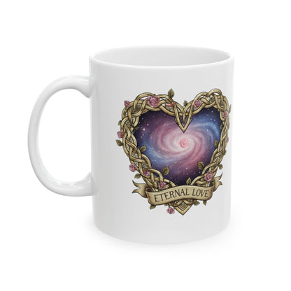 Ceramic Mug, (11oz, 15oz) Infinity Heart on Both Sides
