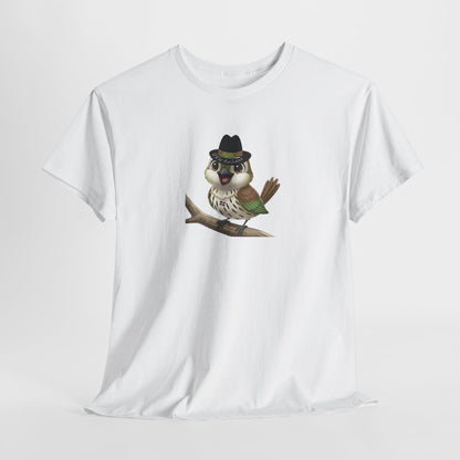 Unisex Heavy Cotton Tee Ciguita Chillin' on a Branch