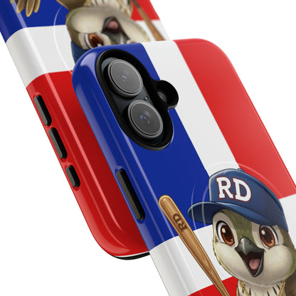 Dominican flag with Cigüa ready for baseball Tough Magnetic Iphone Cases