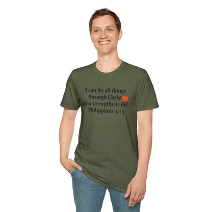 Unisex Softstyle T-Shirt -Philippians 4:13 - I can do all things