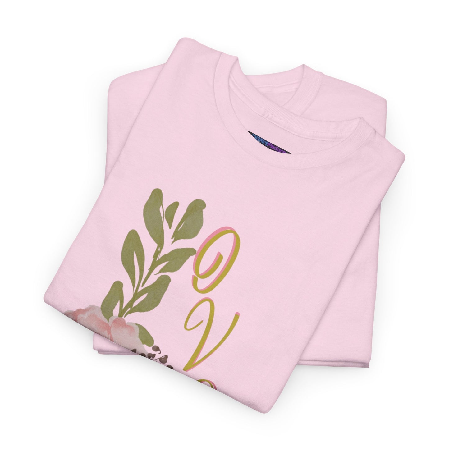 Floral “Love” Design - Unisex Heavy Cotton Tee
