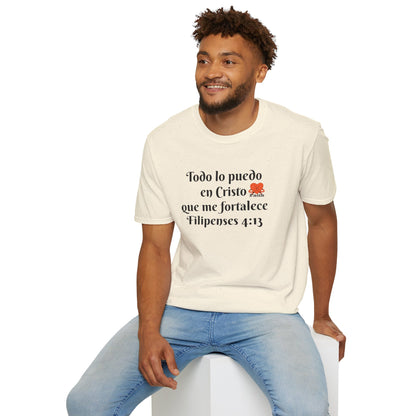Unisex Softstyle T-Shirt - Filipenses 4:13 - Todo lo puedo en Cristo que me fortalece