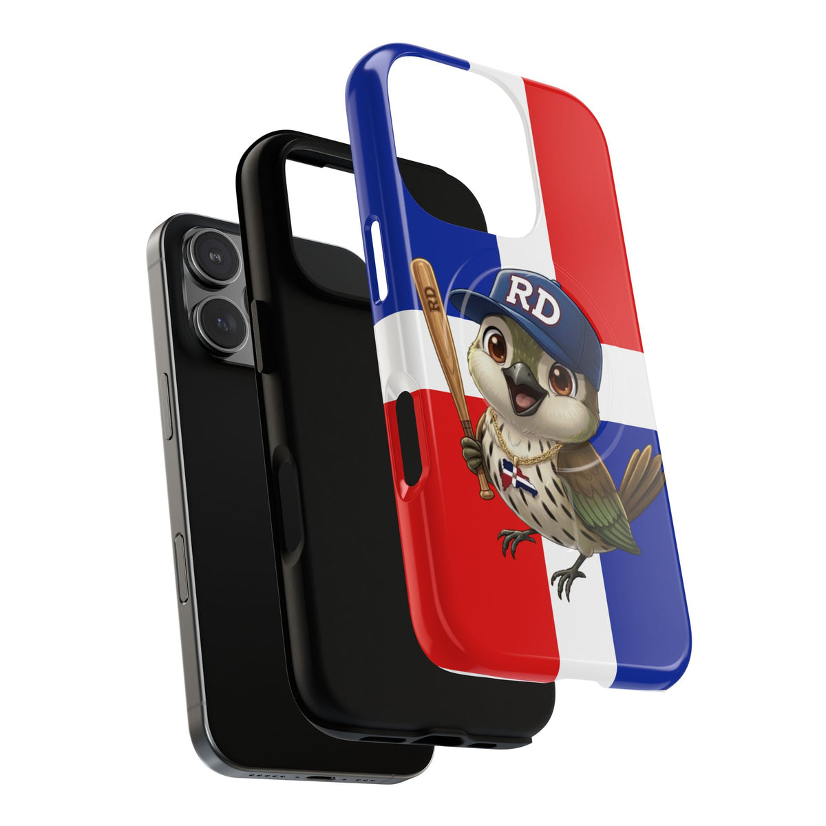 Dominican flag with Cigüa ready for baseball Tough Magnetic Iphone Cases