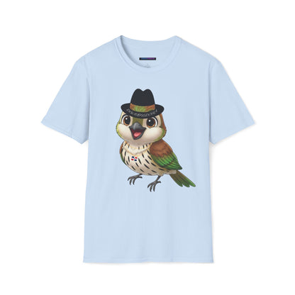 Unisex T-shirt Ciguita the Palmchat with Hat & Chain