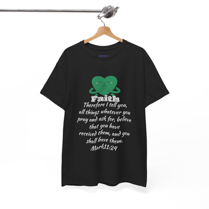 Unisex Heavy Cotton Tee - Faith Mark 11:24