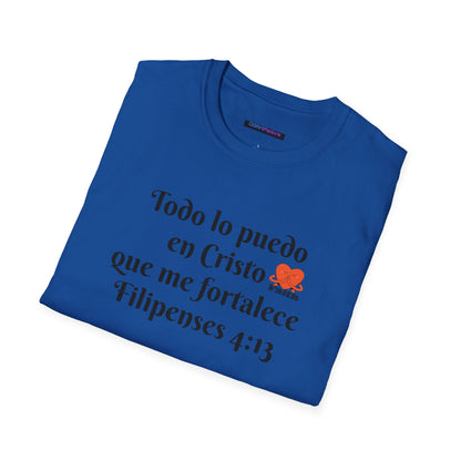 Unisex Softstyle T-Shirt - Filipenses 4:13 - Todo lo puedo en Cristo que me fortalece