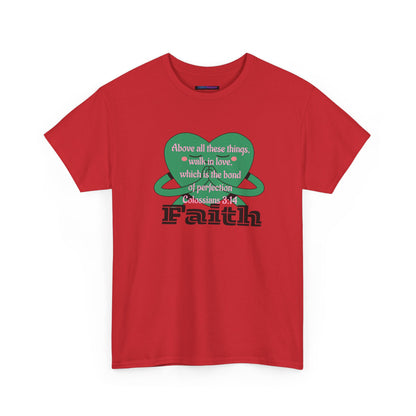 Unisex Heavy Cotton Tee -Faith, Colossians 3:14