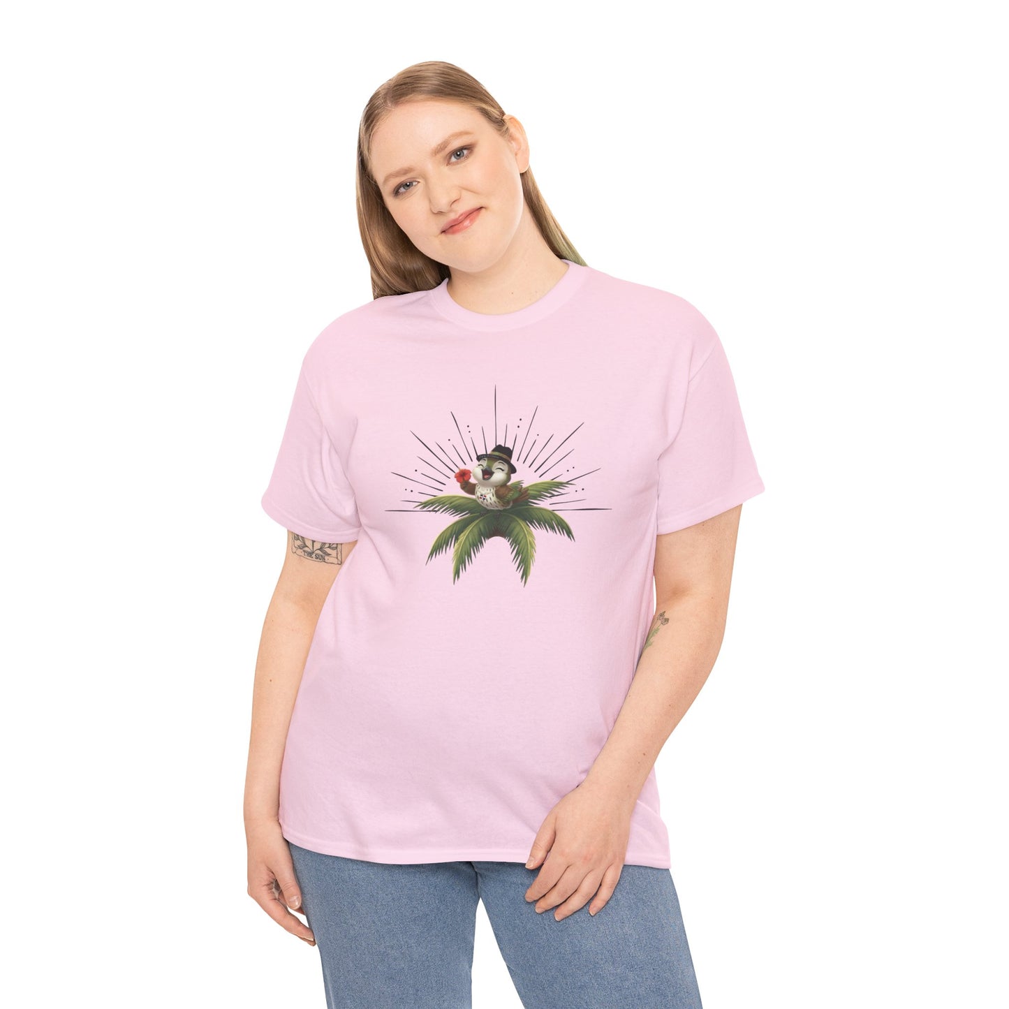 Unisex Heavy Cotton Tee Ciguita Tropical Sunrise