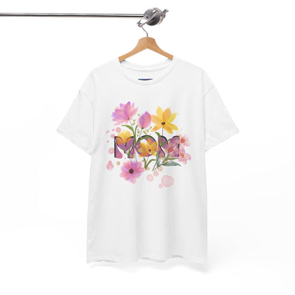 Soft Floral Mom Tribute Design - Heavy Cotton Tee