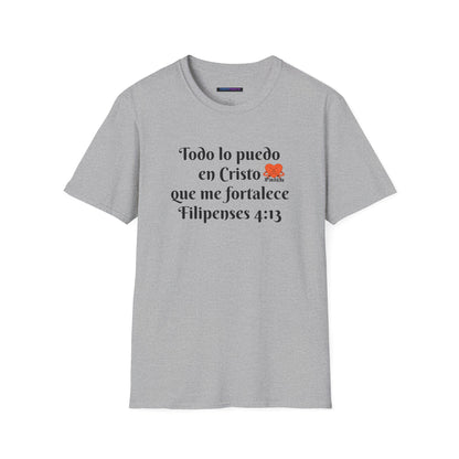 Unisex Softstyle T-Shirt - Filipenses 4:13 - Todo lo puedo en Cristo que me fortalece