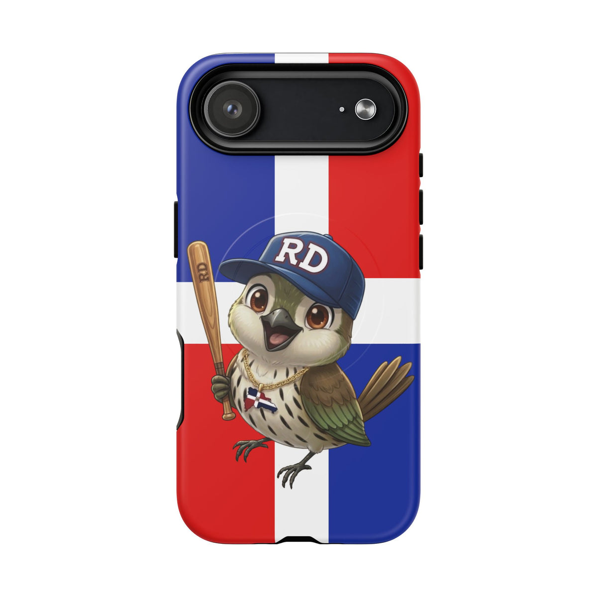 Dominican flag with Cigüa ready for baseball Tough Magnetic Iphone Cases