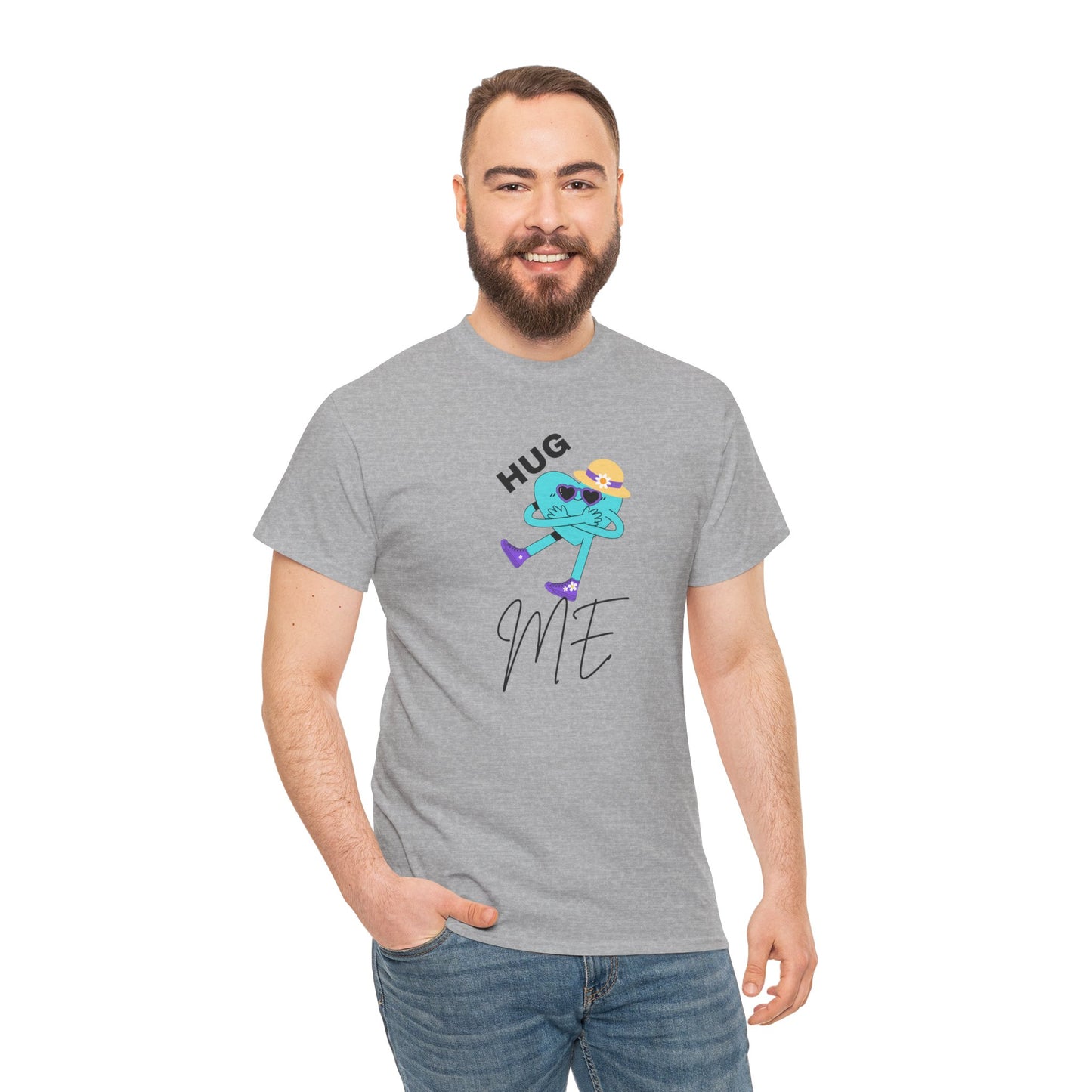 Unisex Heavy Cotton Tee HUG ME GIRL