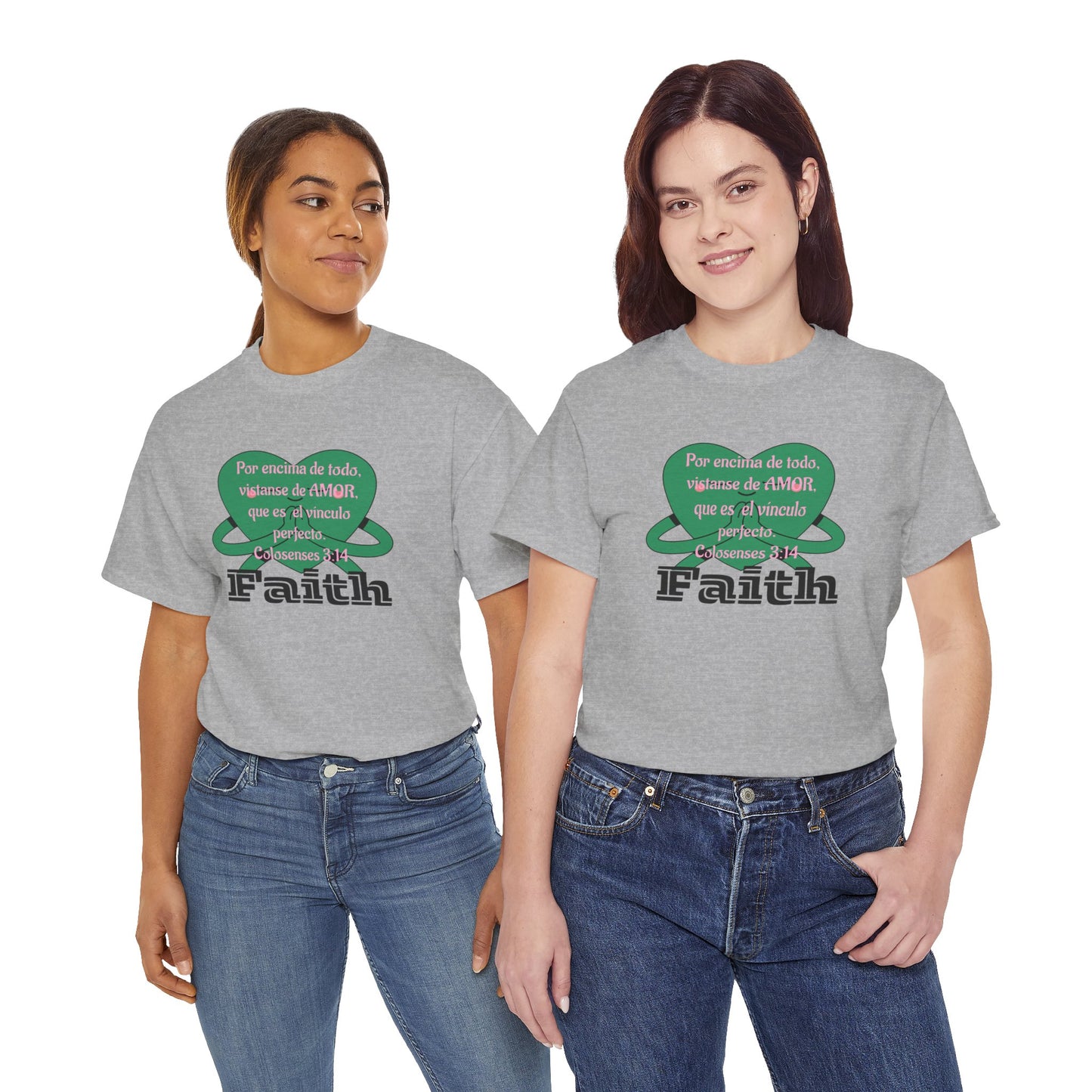 Unisex Heavy Cotton Tee - Fe (Faith), Colosenses 3:14