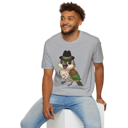 Unisex T-shirt Ciguita the Palmchat with Hat & Chain
