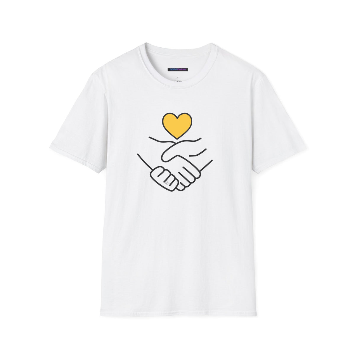 Unisex Softstyle T-Shirt Clasped Hands with Heart