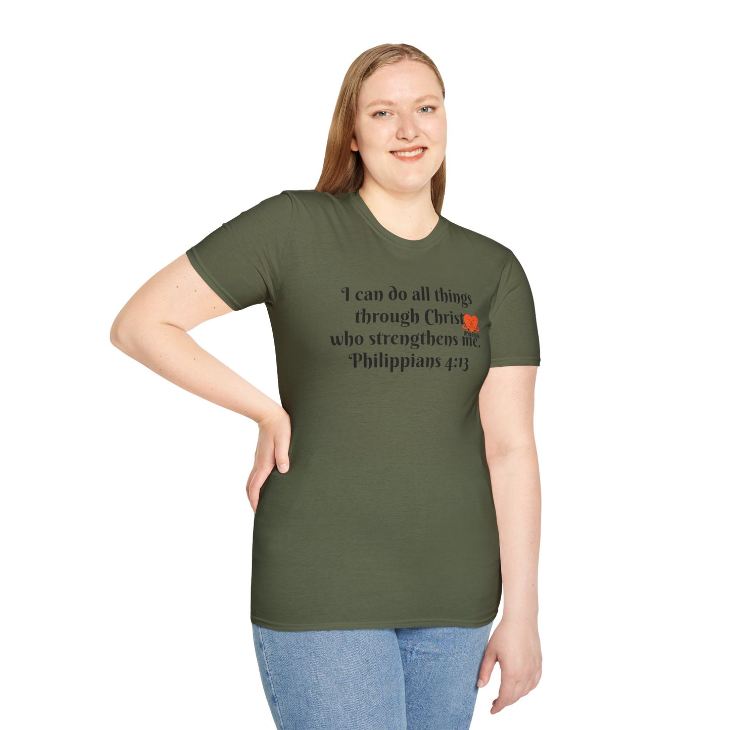 Unisex Softstyle T-Shirt -Philippians 4:13 - I can do all things