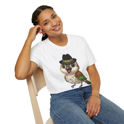 Unisex T-shirt Ciguita the Palmchat with Hat & Chain