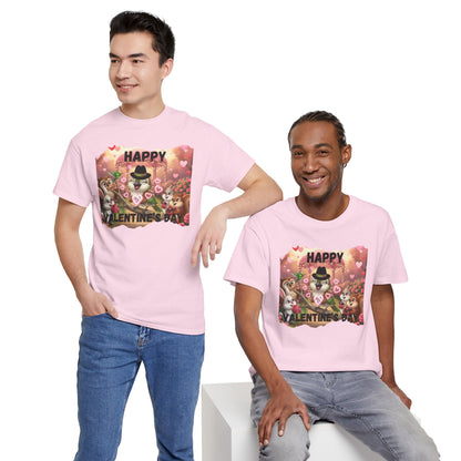 Unisex Heavy Cotton Tee Valentine's Day Ciguita and Friends