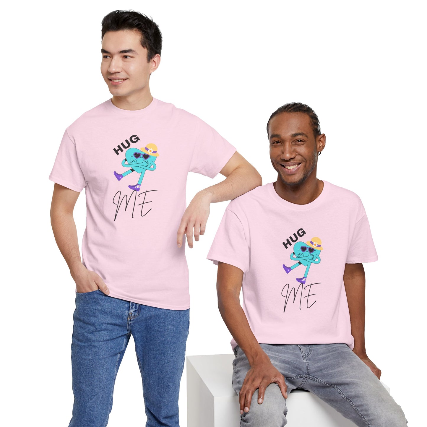 Unisex Heavy Cotton Tee HUG ME GIRL
