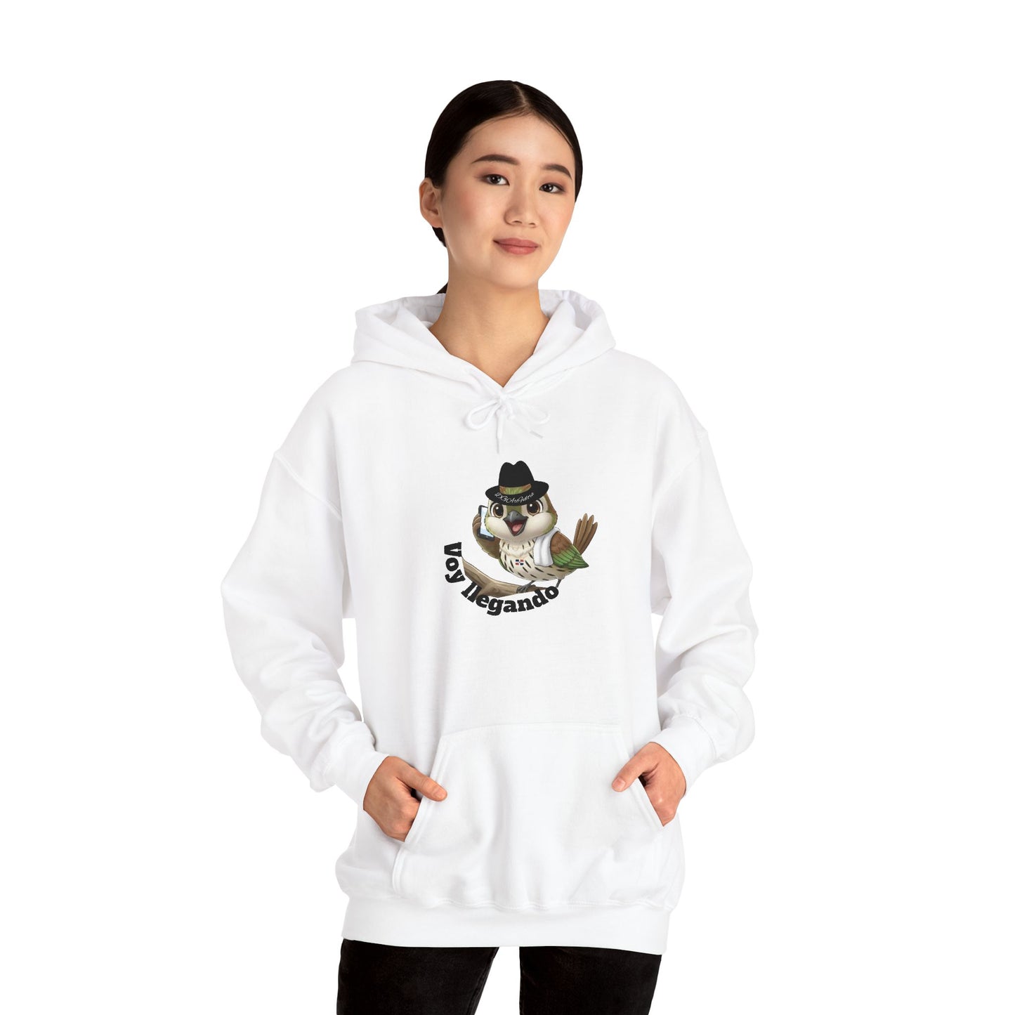 Unisex Heavy Blend  Hooded Sweatshirt with Cigüita "Voy llegando"
