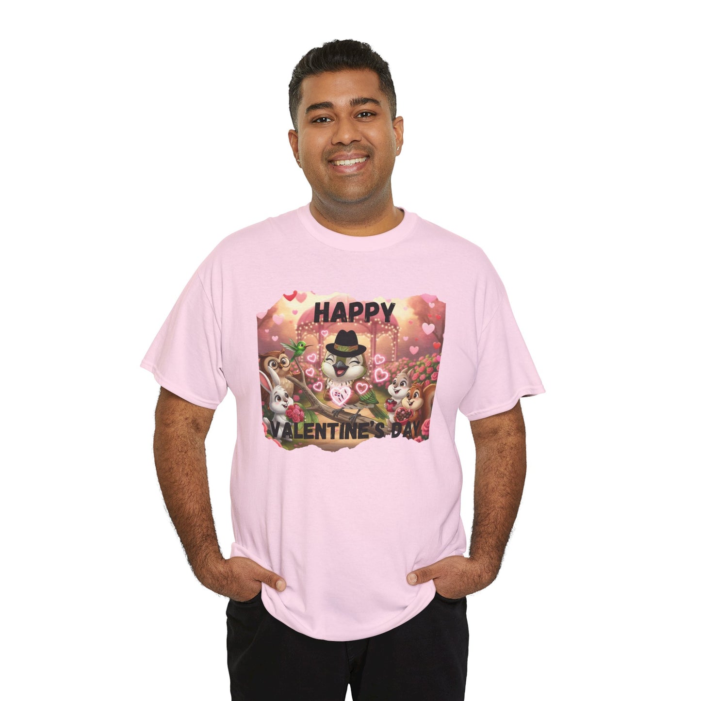 Unisex Heavy Cotton Tee Valentine's Day Ciguita and Friends