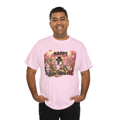 Unisex Heavy Cotton Tee Valentine's Day Ciguita and Friends