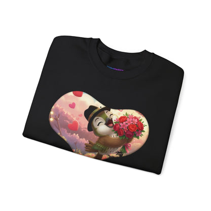 Unisex Heavy Blend Crewneck Sweatshirt San Valentin heart with ciguita.